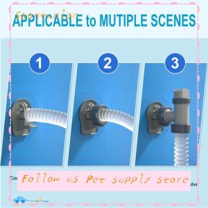 🎁【Special price】🎁Sha 1 2ชิ้น INTEX ท่อสระว่ายน้ำรองรับผู้ถือเหนือพื้นดินคลิปท่อสระว่ายน้ำที่มีเทปกาวเหมาะสำหรับสระว่ายน้ำส่วนใหญ่ท่อและท่อ