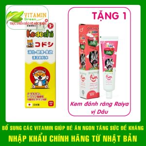 Siro KODOSHI giúp bé ăn ngon tăng sức đề kháng cải thiện tiêu hóa | Nhập khẩu chính hãng Nhật Bản
