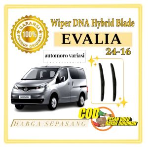 Wiper Mobil Baru DNA Hybrid Blade Series Mobil Nissan Evalia Ukuran 24 16 HARGA SEPASANG