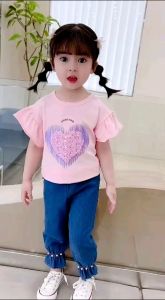 Setelan Anak Perempuan Impor / Setelan Rain Color Baby