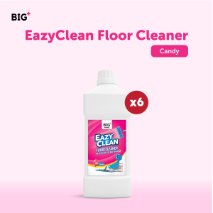 BIG+ EazyClean Floor Cleaner (6 x 1000ml) Neutral Floor Detergent Liquid Coated Shine Vinyl Tile Marble Wood Pet Friendly