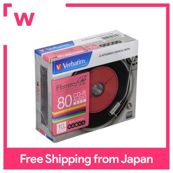 Verbatim Japan Mitsubishi Chemical Media Verbatim Music CD-R MUR80PHS10V1 ( Phono-R 5 colors/1-24 times speed/10 sheets) Color mix | Lazada