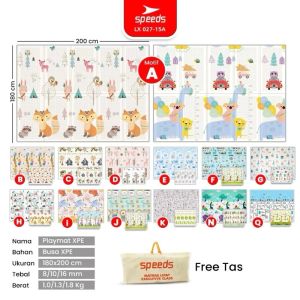 [fashion518] SNI SPEEDS Matras Bayi 180x200 cm Playmat Bayi Karpet Lipat Anak/Bayi Tikar Lipat Foam Matras Playmate Bayi/playmate