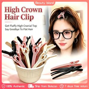 2pcs Four Toothed Hair Clip Female High Headtop Traceless Fluffy Duckbill Clip High Crown Hair Clip Hair Accessories