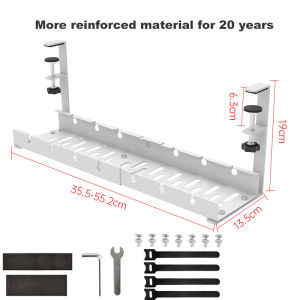 Under Desk Organizer Under Table Storage Rack Cable Management Tray Desk Socket Holder Wire Organizer For Office Use