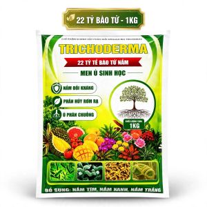 Nấm Đối Kháng Trichoderma BIO TRICHOMAX (Gói 1kg) - 22 Tỷ Bào Tử Nấm Men Ủ Sinh Học Phân Hủy Rơm Rạ Ủ Phân Chuồng