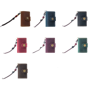 Small Leather Notebook 2.4x1.57Inch Pocket Journal Notepads Refillable Notebook 64 Pages Unlined for Writing Sketching