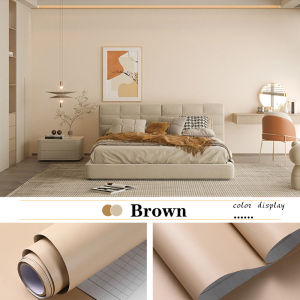 Wallpaper Dinding Ukuran 60 Cm X 3 M Motif Polos Warna Pastel Biru Pink Hitam Putih