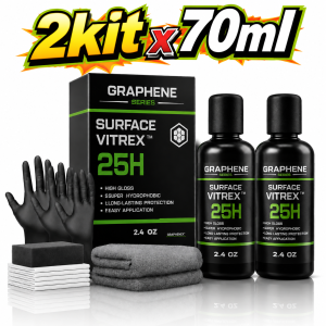 VITREX 25H is a premium graphene-infused surface coating engineered to deliver vitreous-like gloss exceptional hydrophobic protection and lasting durability.