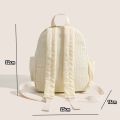 Ransel Corduroy Tas Ransel Mini Y2k Putih Korduroi Tas Sekolah Kecil Korea Lucu Tas Travelling Wanita Backpack. 