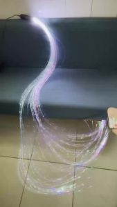6W RGBW LED Whip Fiber Optic Cables 200strands 0.75mm Bluetooth Waterfall Curtain Light for Window Sensory Room Home Decor