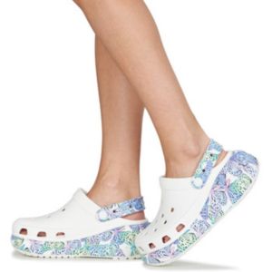 Giày dép crocs - dép sục đế cao 6cm crocs classic crush butterfly mẫu mới nhất cho nữ chống thấm nước chống trơn trượt chống hôi chân hàng nhà máy xuất xịn đầy đủ hộp hoặc túi crocs