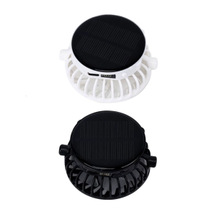 Portable USB Rechargeable Small Fan 1000mAh Cooling Fan Camping Solar Desk Fan for Outdoor Camping Fishing