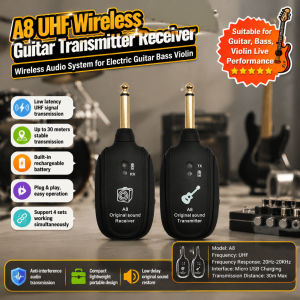 UHF Wireless Guitar Transmitter and Receiver with Easy Operation and Reliable Signal[Vodool Official Center]