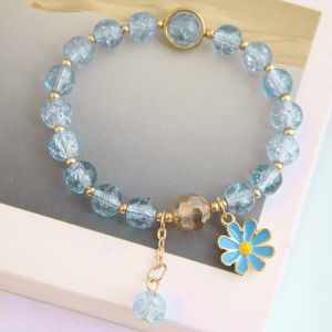 🔥IVY Niche Design Sense Frizzling Bead Bracelet Glass Kitty Daisy Bracelet Couple Bracelet