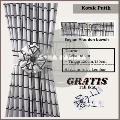 (Alisya Mall) GORDEN KUPU KUPU BUNGA GORDEN SPIRAL GORDEN IKAT PITA JENDELA MINIMALIS HORDENG TIRAI hordeng korden minimalis gorden jendela gordeng mewah