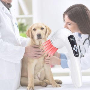 ATANG Cold Laser Therapy Vet Device 3x808nm 10x650nm Red Light Handheld Home Use Pain Relief Wound Healing for Dogs Cats Horses