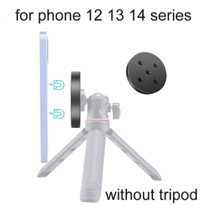 Phone Tripod Mount Adapter Magnetic Phone Holder 1/4" Threadfor IOS Phone 12 13/14 Pro Magnetic Adapter