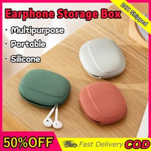 Portable Silicone Earphone Storage Box Multipurpose Mobile Phone Data Cable Organizing Bag