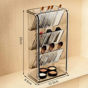 FFBH Makeup Organizer Cosmetic Lipstick Jewelry Display Cases Stackable StorageBrush Holder Bathroom storage organization R3K9L