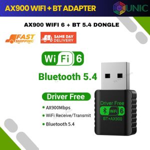 USB Wireless WIFI 6 & Bluetooth 5.4  Adapter 2 in 1 Dongle Dual Band 2.4G/5Ghz 150Mbps 900Mbps 802.11ac 802.11.ax