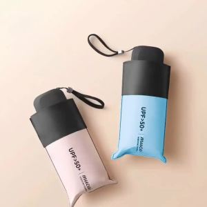 Mini Pocket Small Umbrella Anti UV Rain Windproof Light Travel Portable Folding Capsule Umbrella for Women Children Pocket Paras