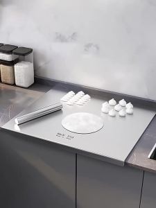 LZD 316 Food Stainless Steel Dough Bake Board Chopping Board Large Countertop Dough Board Kitchen Baking Cutting Board