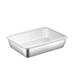 Tempat Wadah Makanan/ Kontainer Makanan/Tempat Sayur Buah/Gastronom Food Pan/Stainless Steel