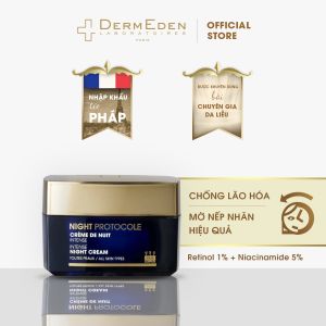 Kem dưỡng ẩm giảm nám tàn nhang chống lão hoá DermEden Night Cream Retinol 1% + Niacinamide 5% 50ml