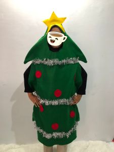 Natal Cosplay Panggung Kostum Tahun Baru Properti Pohon Natal Dewasa Anak Liburan Kostum Dropshiping