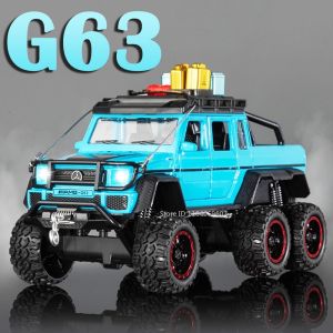 1: 24 G63 YangWang U8 Đồ chơi mô hình ô tô bằng kim loại Diecast Trang trí Xe địa hình Âm thanh Ánh sáng Cửa mở Kéo lại cho Quà tặng chàng trai