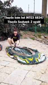 Xuồng Phao Bơm Hơi Tải Đến 150kg 2 Người Thuyền Hơi Câu Cá Chèo Thuyền Trên Sông Hồ Có Mái Chèo
