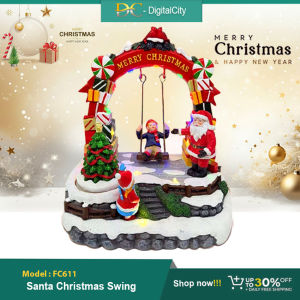 FC611 Santa Christmas Swing Merry Christmas Figure Decor