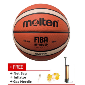 (Flash Sale) Original Moltens GG7X Class 7 PU Leather Material Basketball Ball Free Mesh Bag Needle Needle Pump Size 7 PU Leather Material Official Competition Basketball Indoor Outdoor Basketball