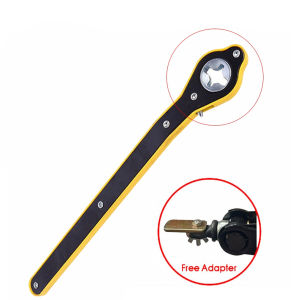 FONKEN Car Jack Labor-Saving Wrench Ratchet Scissor Type Tire Changing Tools with Adjustable Handle for Mechanics Garage Repair​