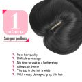 Hiasan Rambut Potongan Rambut dengan Poni Langsir untuk Wanita Klip Sintetik Ringan dan Bernafas dalam Sambungan Rambut(14", Hitam). 