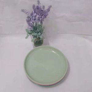 6 PCS PLASTIC REUSABLE SOUP PLATE / PARTY PALTE / CHILDRENS PLATE / DINNERWARE PLATE/ ROUND SOUP PLATE/DINNER PLATE/PLATO