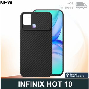 NEW!!! Case Infinix Hot 10 Sofftcase Camshield Design Bergaris Camera Protect