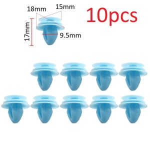 Set 10 đinh tán nhựa 9.5mm (màu xanh) viền cửa cho xe hơi Hyundai Kia 82315-33020 Chốt vít nở nút gài cho ô tô