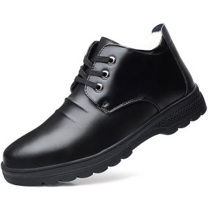 Brand GenGeGo （COD 3 Days Delivery）Waterproof Winter Men Boots Original Leather Warm Snow Women Boots Men Work Casual Shoes High-top Non-slip Ankle Boots