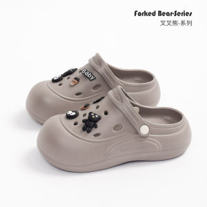 [Free Shipping] WomenS Thick-Soled Clogs New Summer Styles Height-Increasing Suitable For Indoor And Outdoor Wear Non-Slip Cartoon Design Breathable And With A Closed-Toe Design