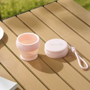 XIAHU 120ml Silicone Foldable Water Cup Heat-resistant Collapsible Drinking Mug Food Grade Portable Travel Cups for Picnic Hiking