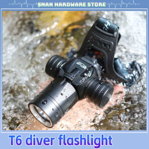 Scuba diving T6 diver flashlight fill light powerful waterproof underwater swimming powerful headlamp headlight torch lantern