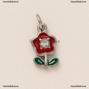 [COD] SweetBabiese Retro thép không gỉ bốn lá cỏ ba lá hoa quyến rũ DIY Mặt dây chuyền đối với trang sức làm vòng cổ bông tai treo phụ kiện