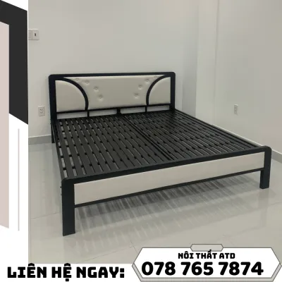 Giường sắt 1m8x2m giường sắt hộp cao cấp 4x8- Bh 2 năm giao hàng lắp ráp tận nơi