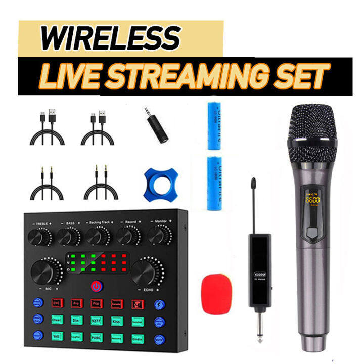 SSHINC Wireless Microphone Plus V8S Sound Card Set V8 sound card