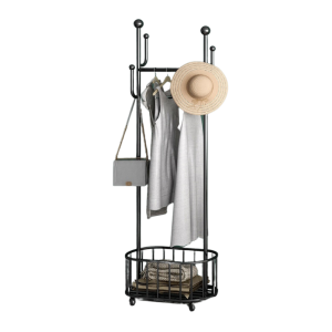 BaanD ที่แขวนหมวก กว้าง 60/80/100 ซม. เสาไม้แขวนสูท ที่แขวนผ้า ที่แขวนกระเป๋า ราวตากผ้าอเนกประสงค์ ราวตากผ้าเหล็ก