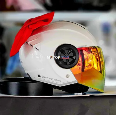 Spyder Reboot 2 Half Face Single Visor Helmet plus Ribbon