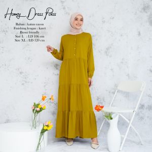 Gamis Dewasa Homey Dress Polos PART.1 By Dianhijab.id - Bahan Rayon Viscose Premium & Bisa COD