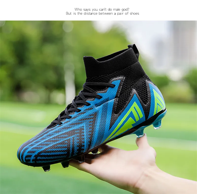 35-48 Football Shoes for Men High Top TF Cleat Shoes Athletic